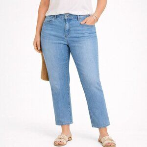 Chicos Womens Straight Leg Jeans Stretch Denim Mid Rise Size 2 | L | 12 R